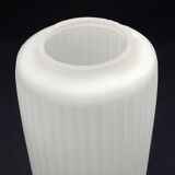 Mid Century Modern White Glass Light Shade Set of 3 Long Stripes