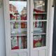 Parisian showcase in wavy oak interior ouatine and orange silver palace fabrics