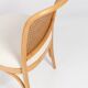 Rattan chair, off-white boucle and Thonet wood, 1960s