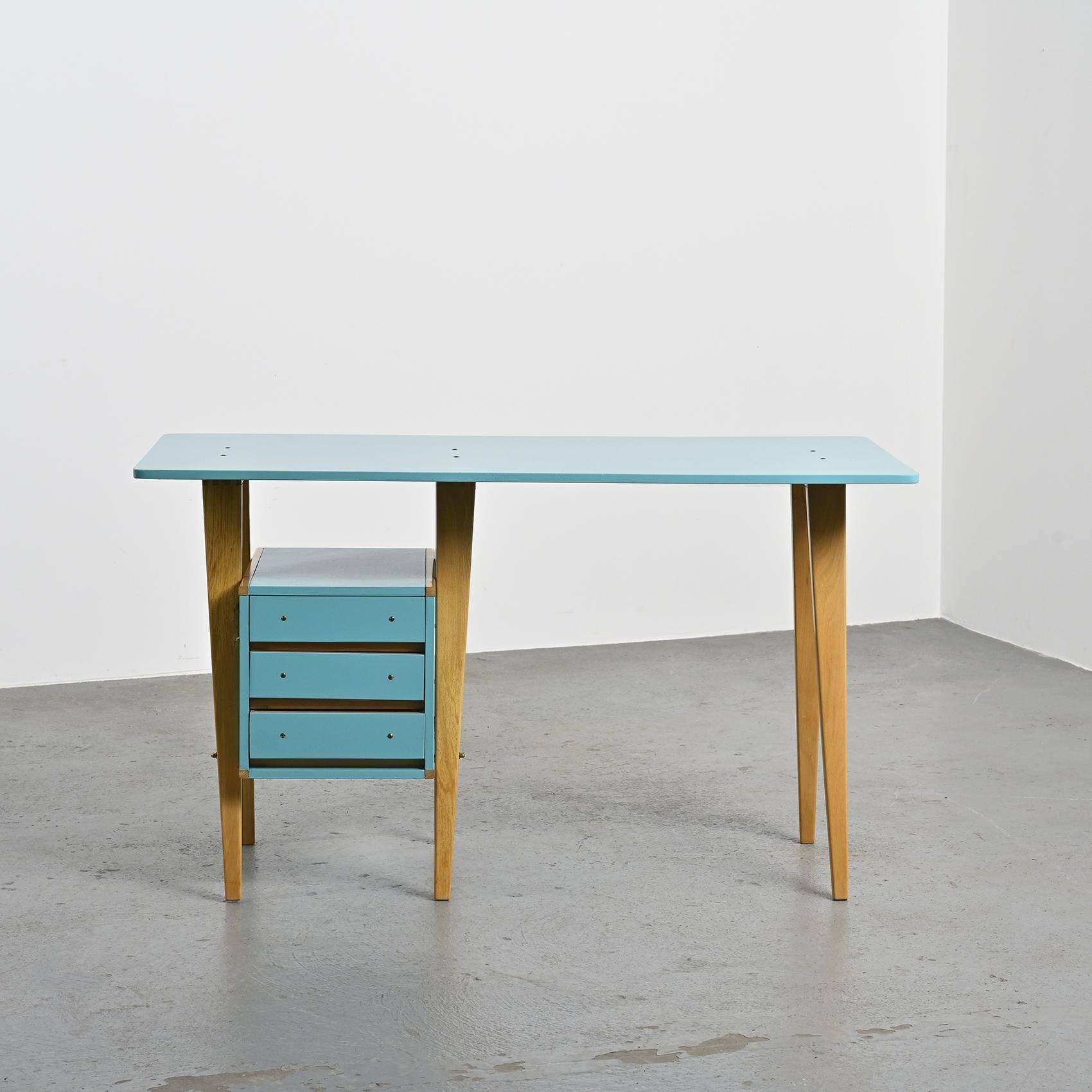 Ensemble bureau et chaise par André Sornay, Sornay Meubles Lyon 1955