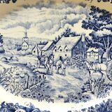 Large porcelain dish with blue décor