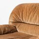 Fauteuil-lit convertible vintage Doimo Salotti des années 1970 en tissu