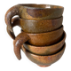 5 handcrafted stoneware coffee cups