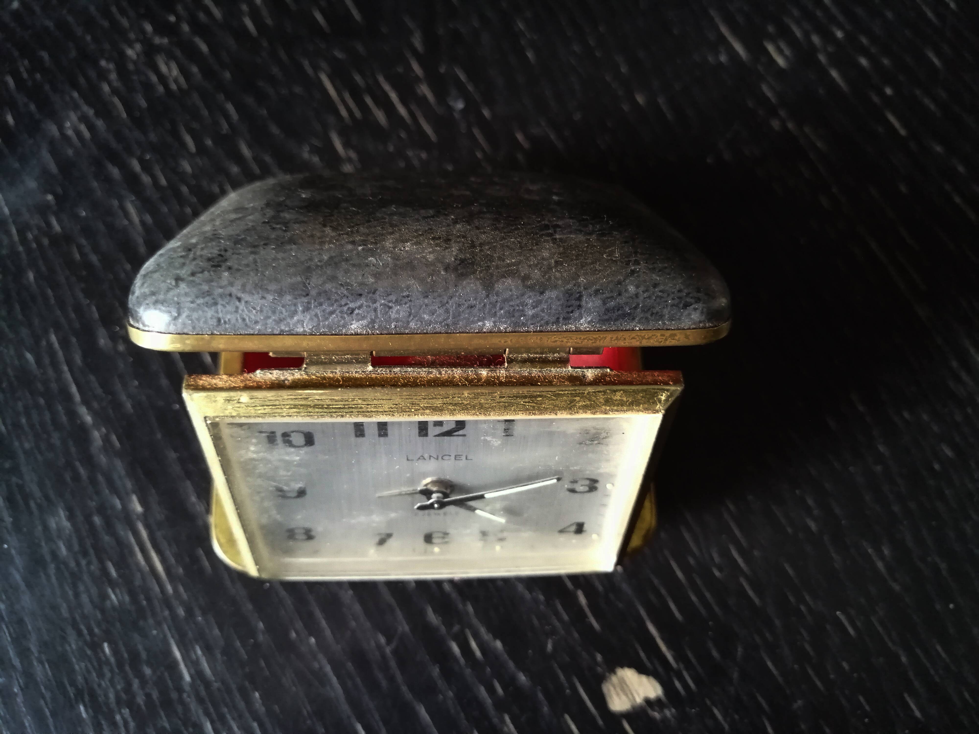 Lancel vintage travel alarm clock