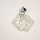 European pressed glass and metal wall light, 1970s