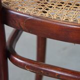 Set of 2 original vintage Thonet design bistro chairs with matte seats