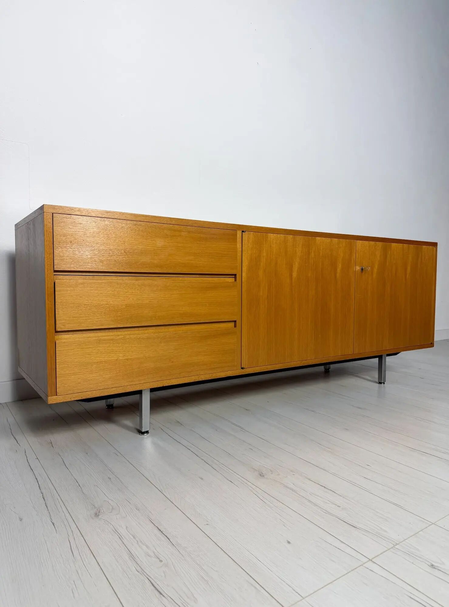 1960s vintage mid-century German teak sideboard lowboard