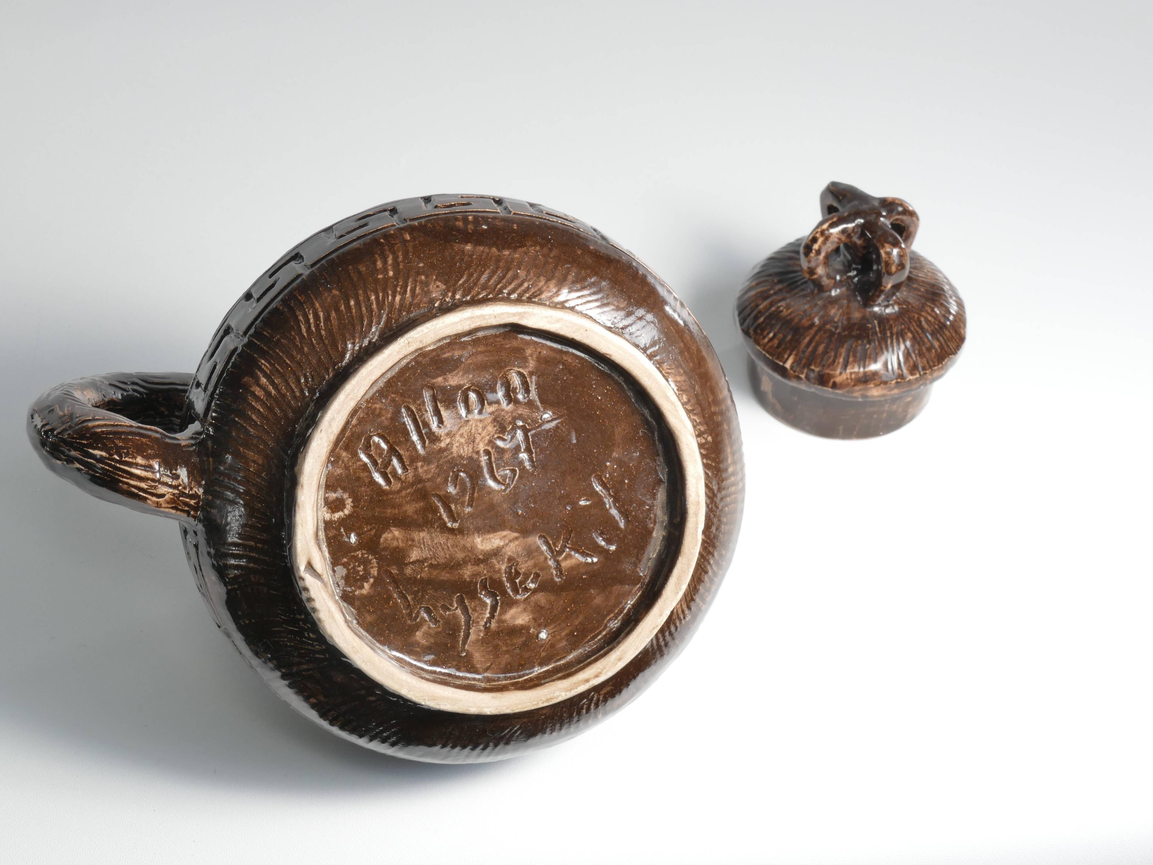 Vintage Playful Teapot by Allan Hellman Sweden 1967