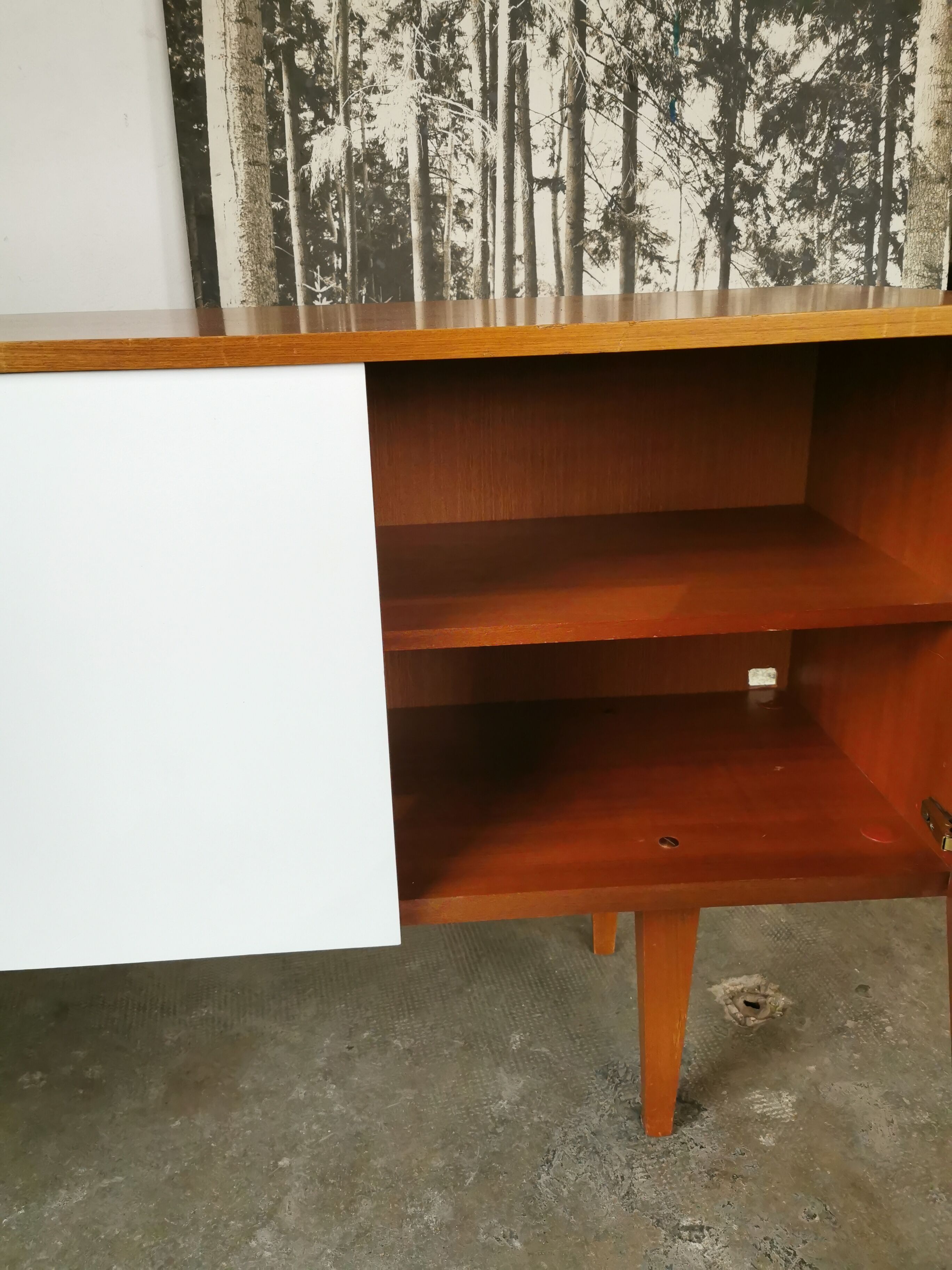 Vintage sideboard of the 60s Scandinavian style