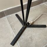 Wrought iron tripod lamp