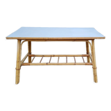 Rattan coffee table 50s