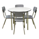 Round formica table with 4 formica chairs