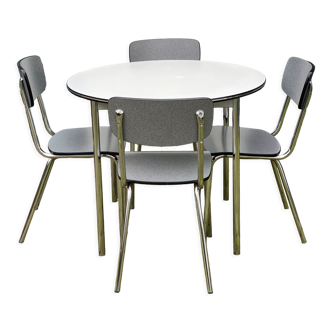 Round formica table with 4 formica chairs