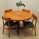 Round teak table, Danish design, 1970s, production: Denmark