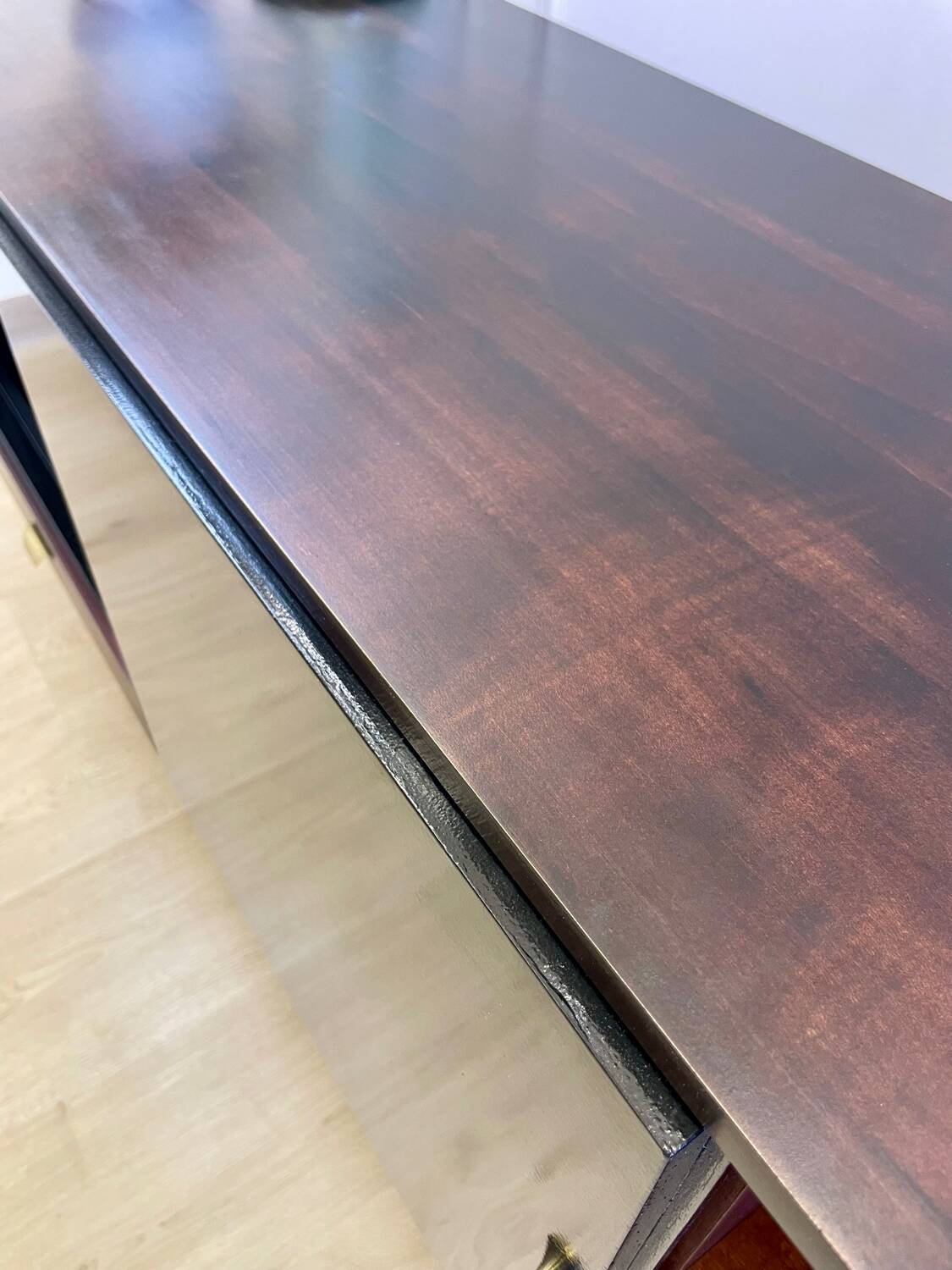 Vintage enfilade design 60s/70s – wood and black lacquer