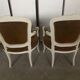 2 mustard yellow Louis XV convertible armchairs