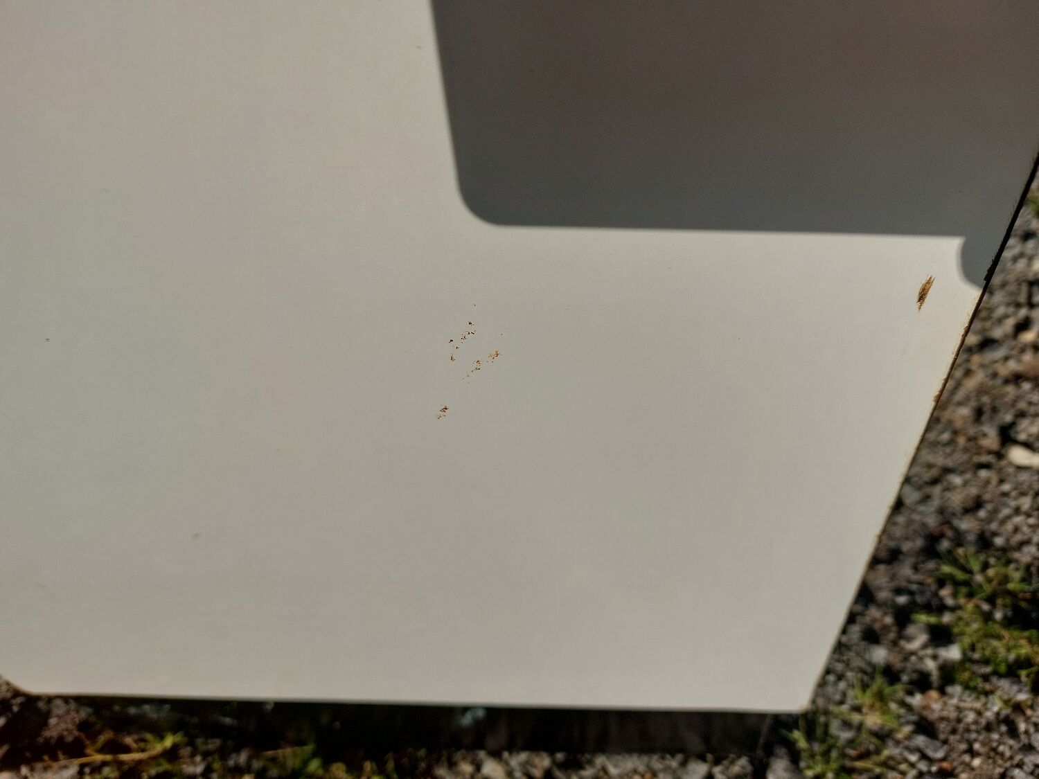 Blue formica: sideboard and folding table