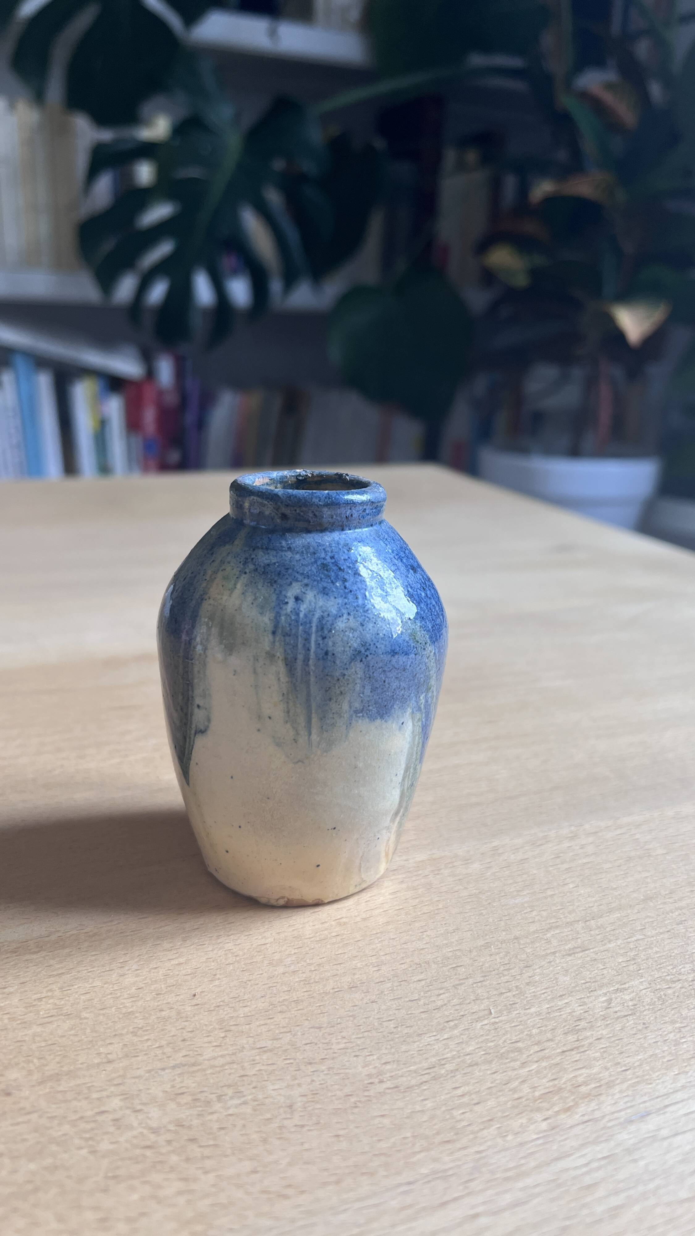 Small vintage ceramic vase from Vallauris