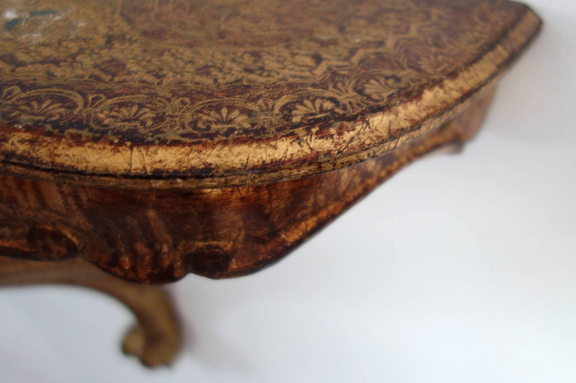 Vintage painted wooden console wall shelf