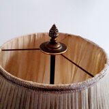 Tripod floor lamp Golden brass, with lampshade