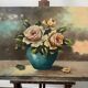 Old painting oil on panel signed J. Troquet