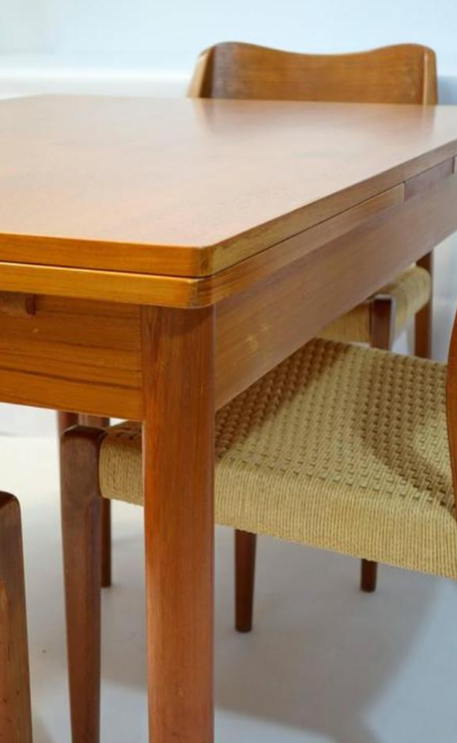 Table dining plywood teak by Niels O. Møller for J.L. Möllers