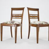 Set of two antique side chairs, czechoslovakia 1950