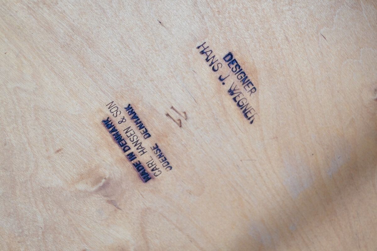 Hans Wegner model CH30 dining chairs in cowskin Carl Hansen Denmark 1952