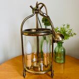 Lantern cage in golden brass Louis XVI