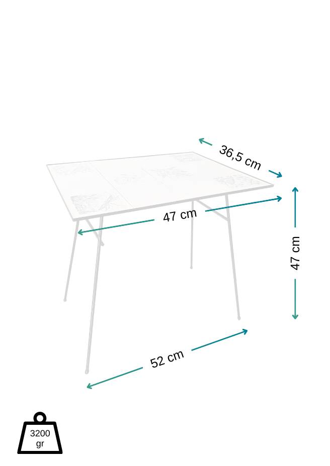 Table d'appoint vintage en fer forgé & céramique, oiseaux et papillons