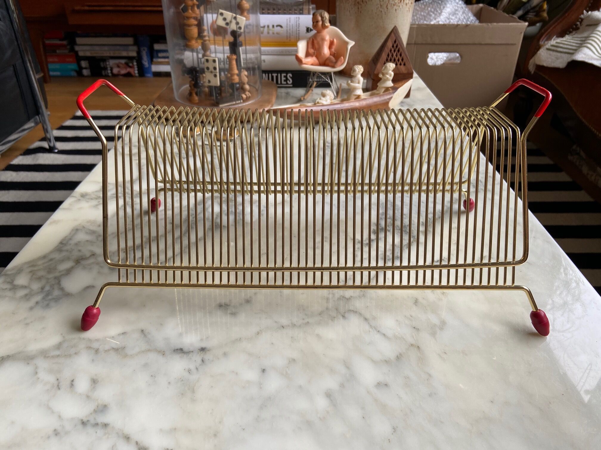 Gold metal vinyl holders