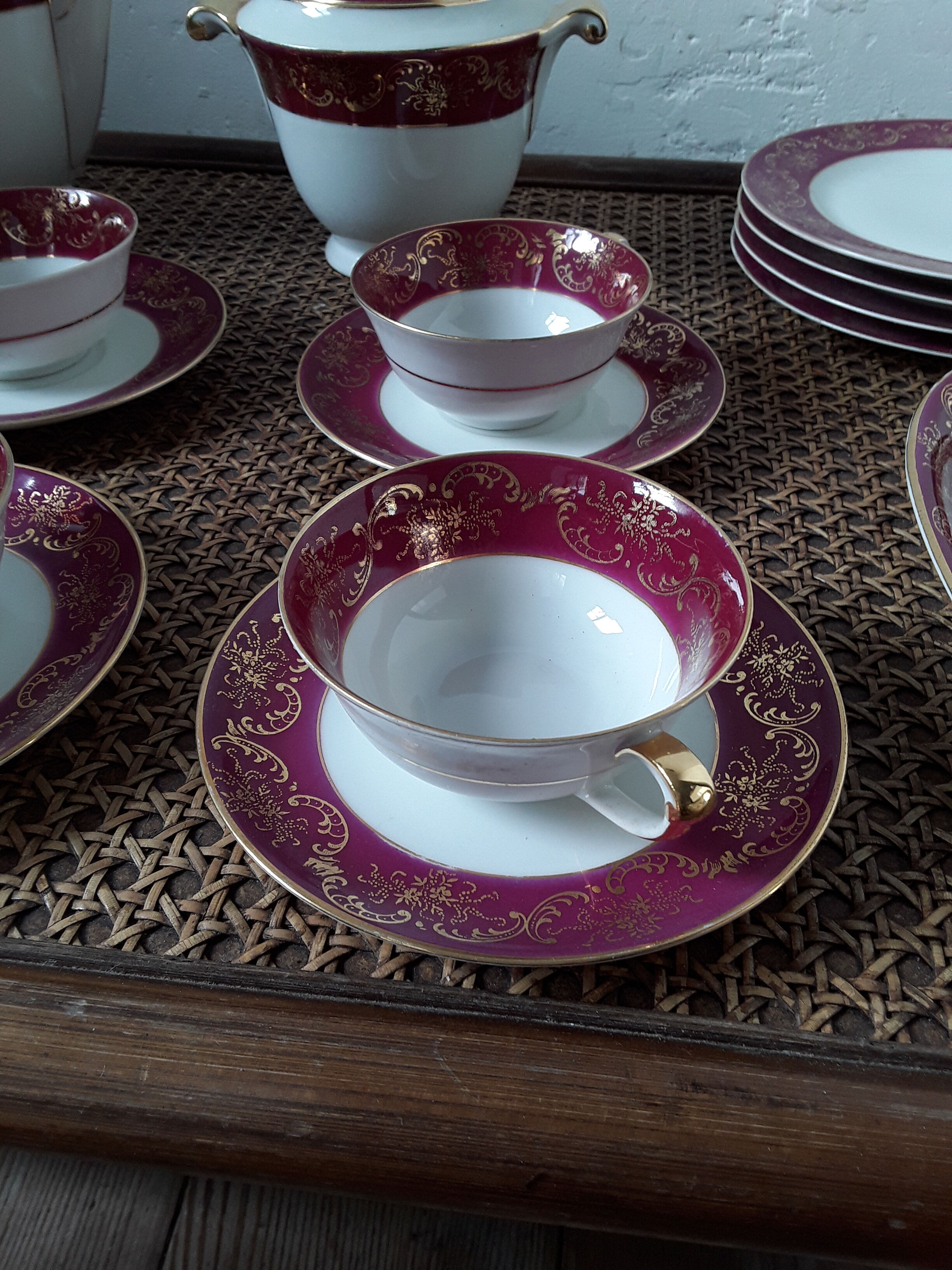 Limoges porcelain coffee service
