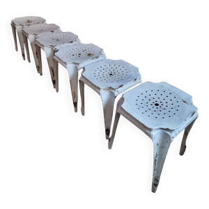 Lot de 6 tabourets industriels