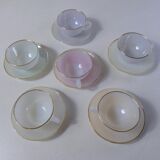 6 cups arcopal pastel iridescent harlequin