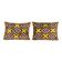 Lot de 2 housses de coussin ikat vintage 43x56 cm