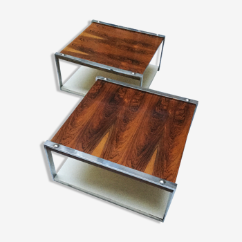 Pair of rosewood coffee tables