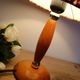 Lampe bois mid-century Abat-jour graphisme végétal