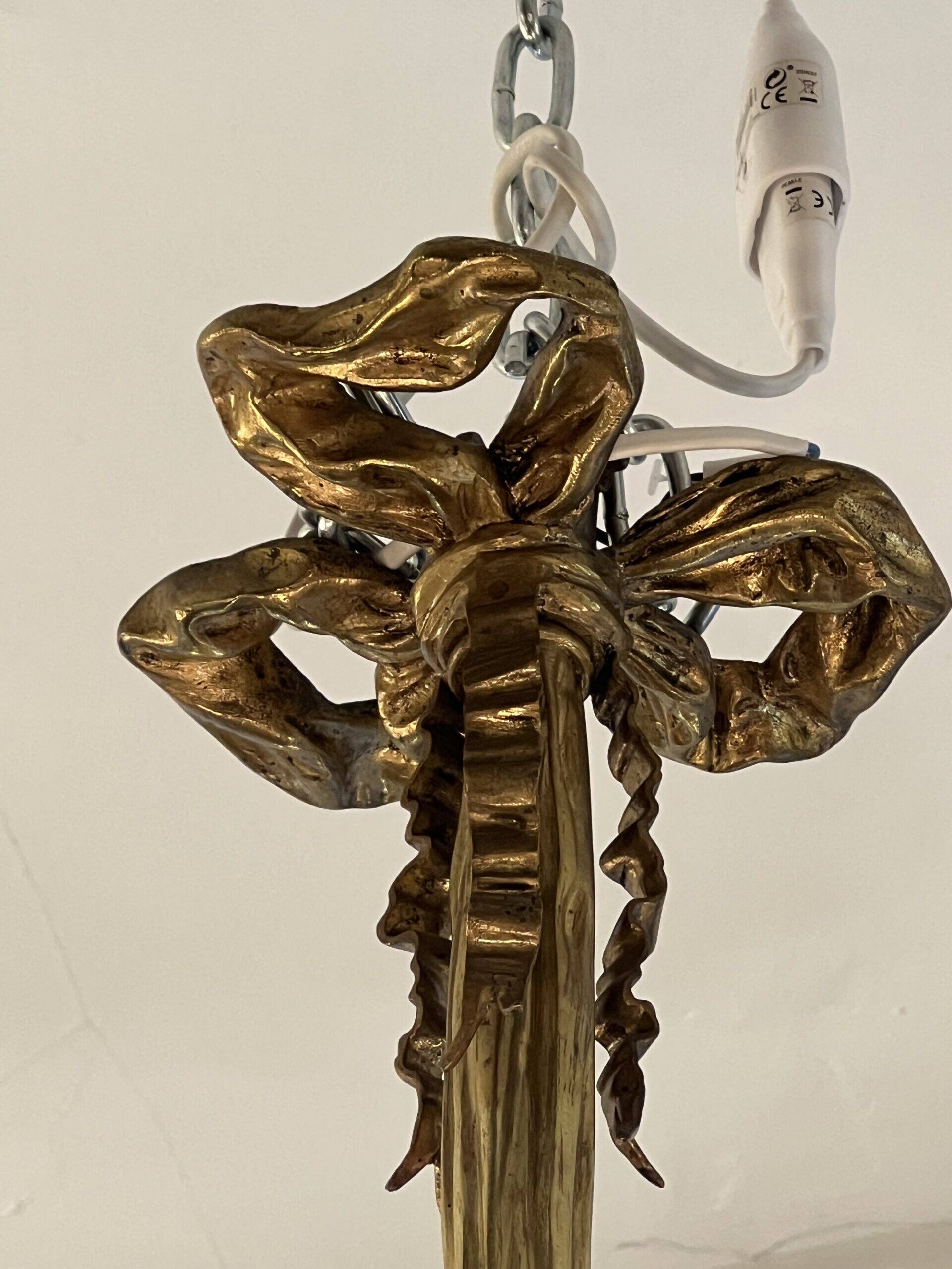 Beautiful 19th century Louis XVI style chandelier in gilded bronze