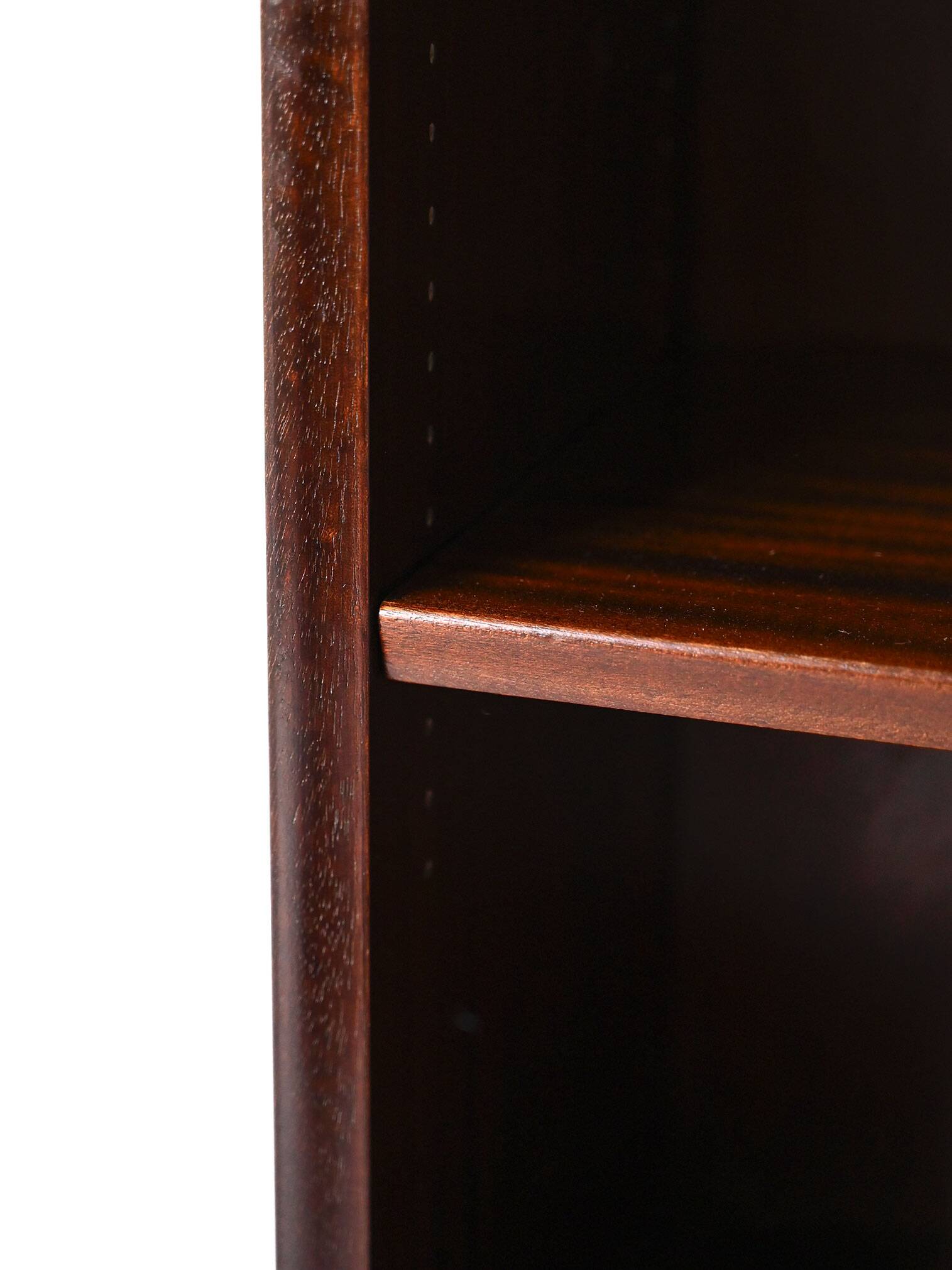 Vintage bookshelf with a door