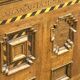 18th century German Baroque travel trunk – dated 1737 – with ebony inlay