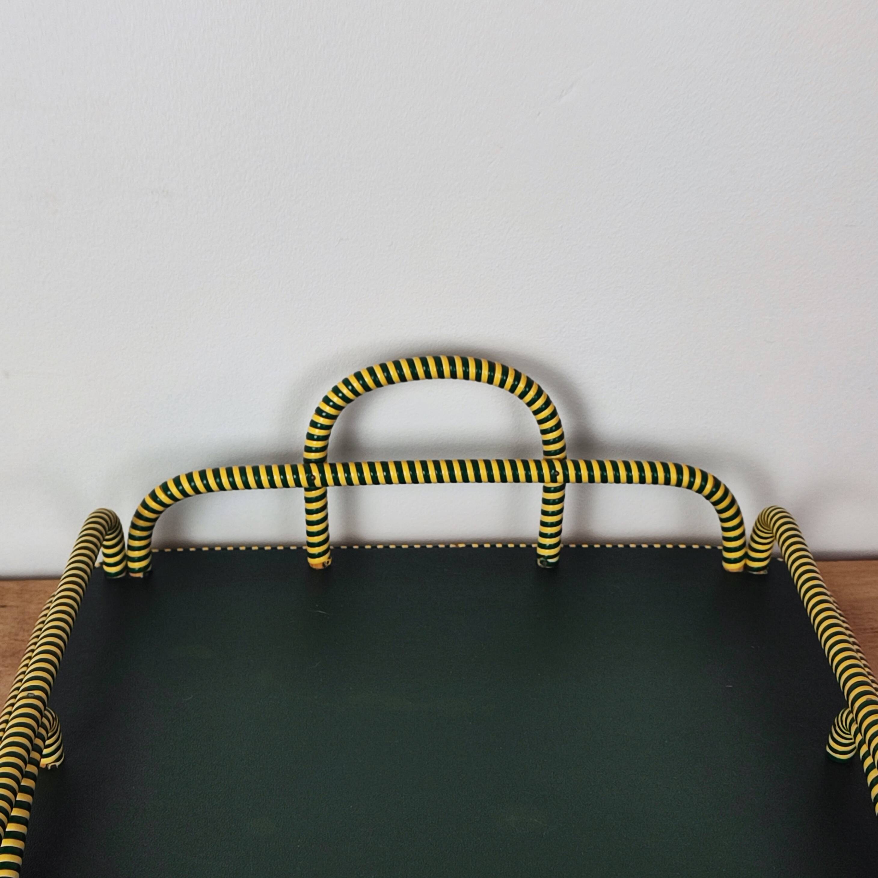 Scoubidou tray from the 60s
