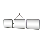 Barber triptych mirror - 78.5 x 18.5cm