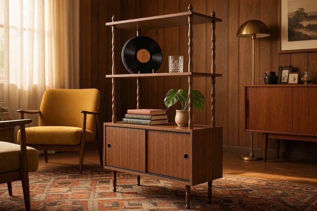 Étagère verticale vintage / présentoir à plusieurs niveaux / armoire