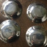 Set of 4 bridge ashtrays in silverware