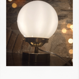 Opaline brass table lamp