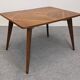 Modernist coffee or side table in oak marquetry, France 1960.