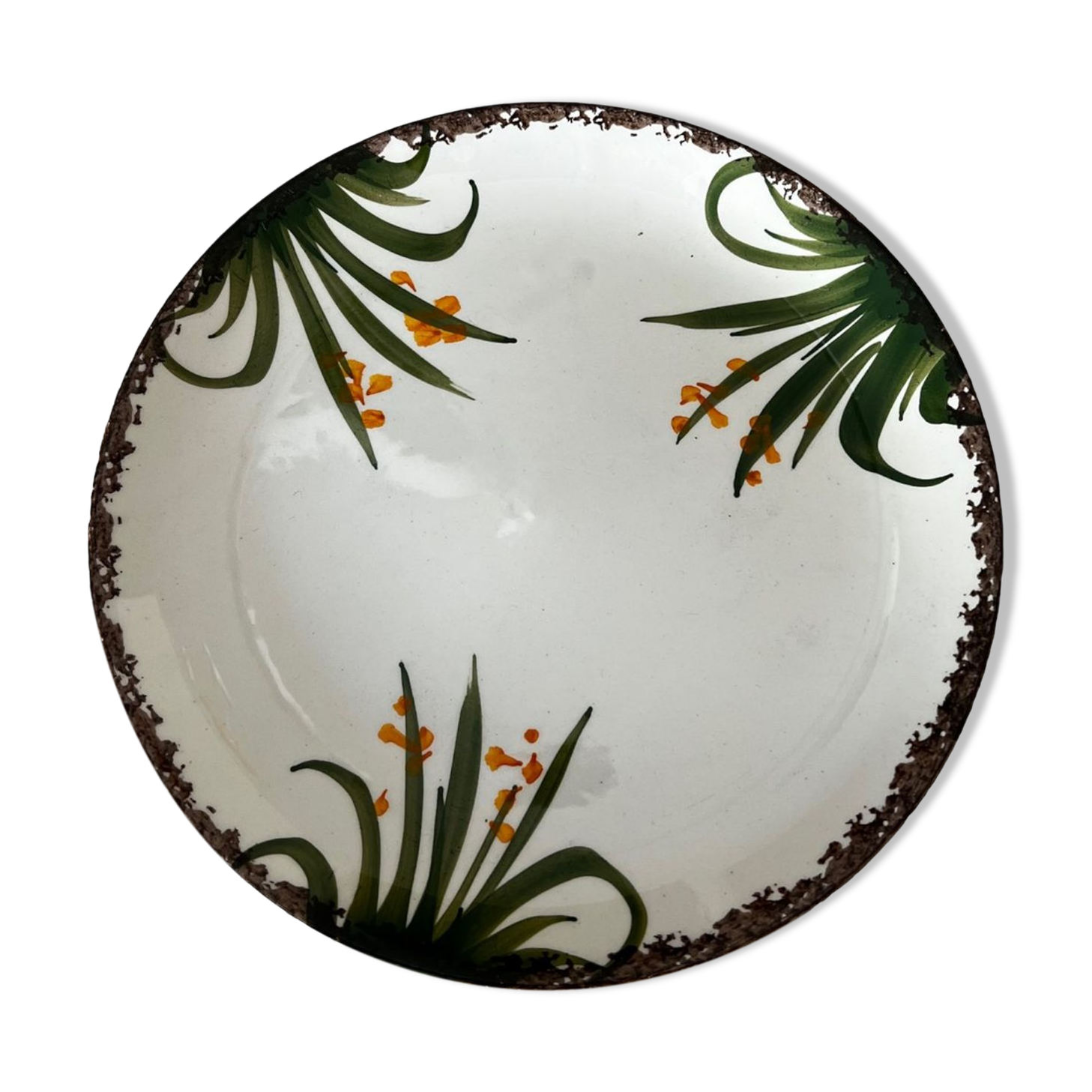 Floral pattern dessert plate