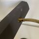 Vintage 1960s Aluminor banker lamp, black and gold, desk - 45cm