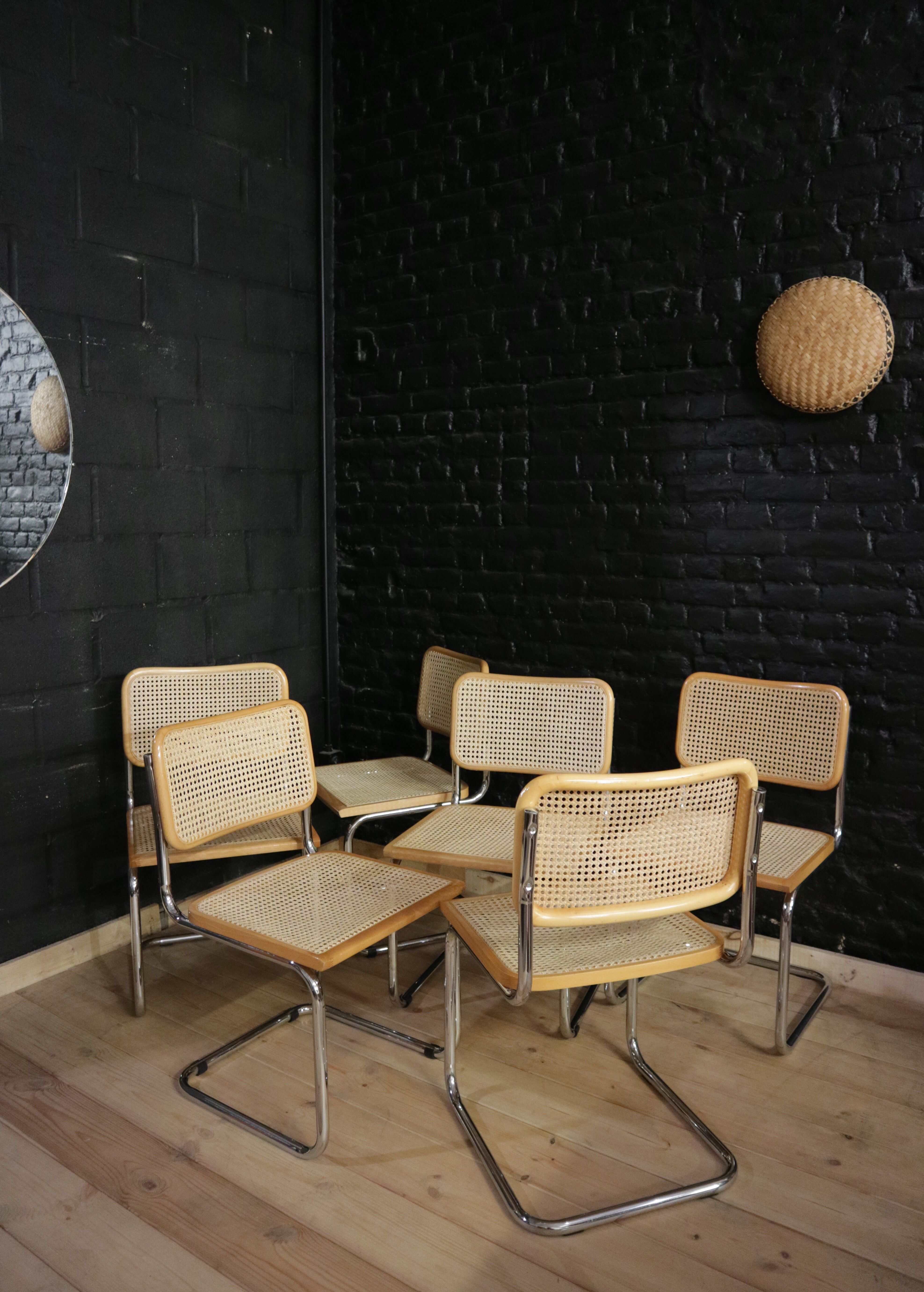 Set of 6 chairs design by Marcel Breuer model B32