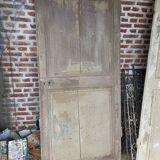 19th century partition door in double-sided solid oak